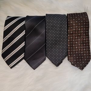 Set of 4 printed Bergamo ties